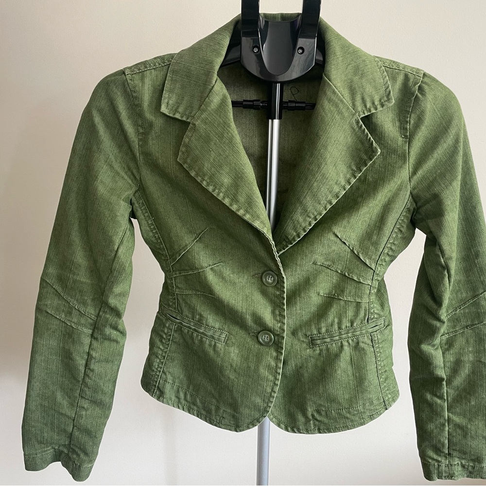 Wet Seal Green Blazer Tailored Suit Jacket